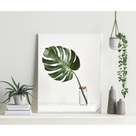 Poster Story, Plakat, Obraz - Monstera w Szklanym Wazonie, wymiary 21 x 30 cm