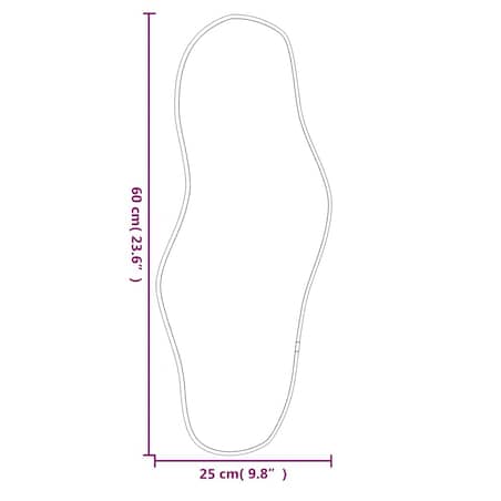 vidaXL Lustro ścienne, czarne, 60x25 cm