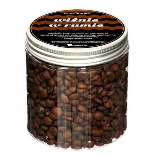 Kawa aromatyzowana smakowa WIŚNIE W RUMIE ziarnista ARABICA Cup&You 200g na prezent upominek dla kobiety mężczyzny faceta mamy taty żony męża