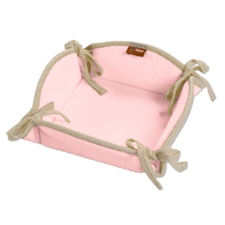 Koszyk, pudrowy róż, 20 x 20 cm, Loneta