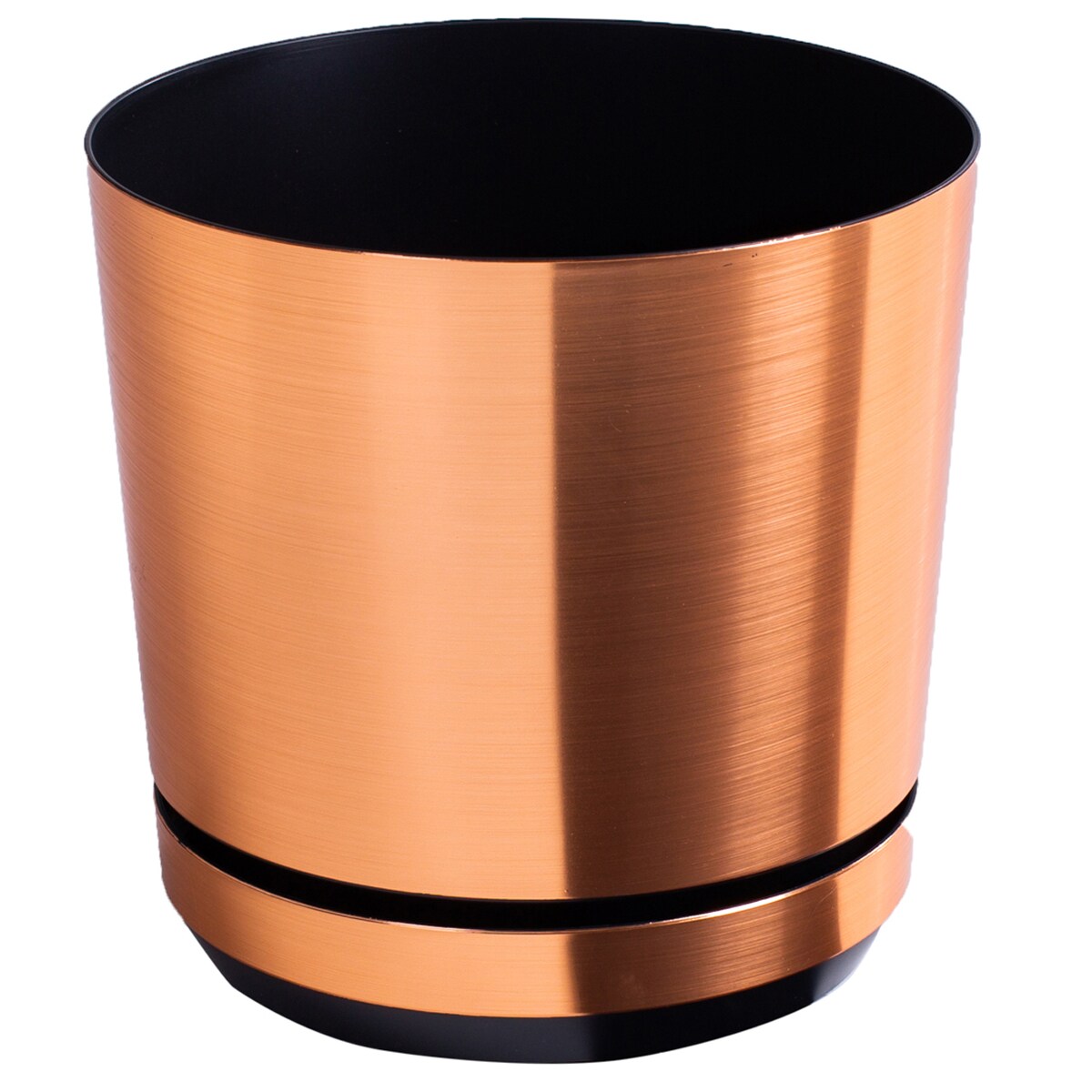 26 cm wzór MIEDŹ Doniczka z podstawką glamour elegancka nowoczesna industrialna loft miedziany efekt metalu