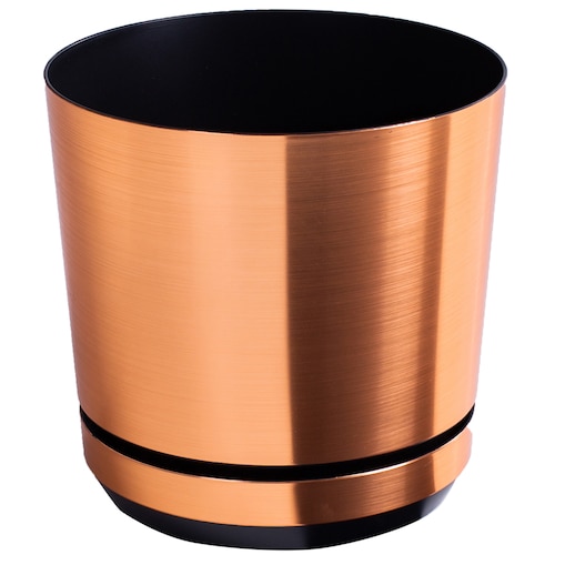 26 cm wzór MIEDŹ Doniczka z podstawką glamour elegancka nowoczesna industrialna loft miedziany efekt metalu