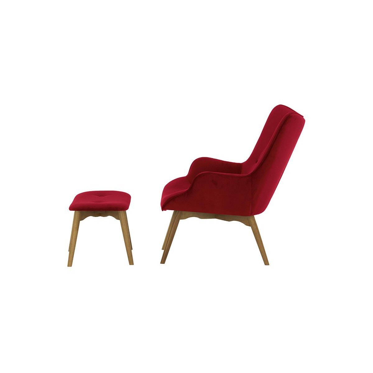 Fotel z podnóżkiem Ducon Velvet-Kronos 2