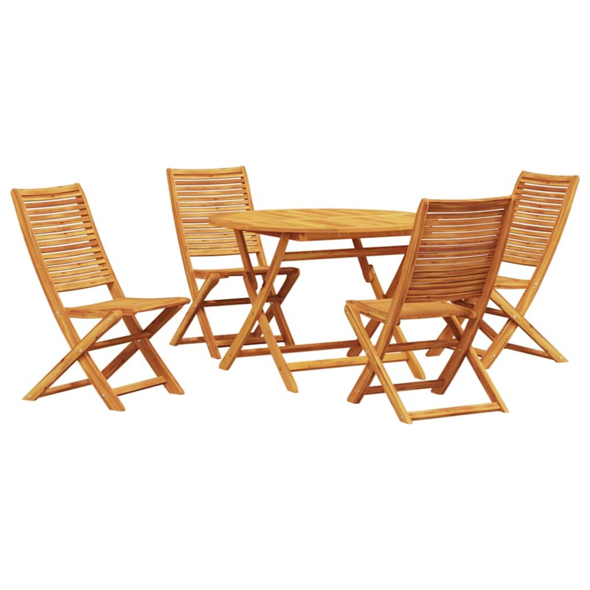 vidaXL Zestaw do jadalni w ogrodzie 5 pcs Brązowy lite drewno akacjowe