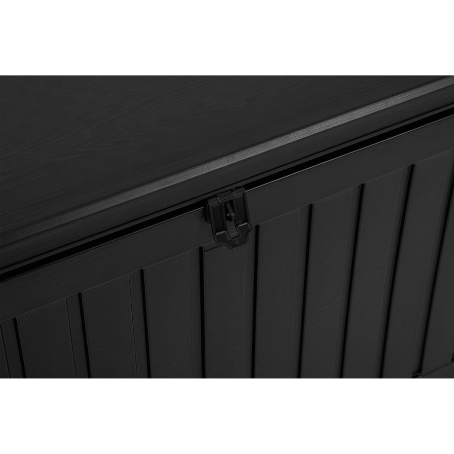 Skrzynia ogrodowa balkonowa 109x51,5x55 cm 270 litrów czarna Plonos