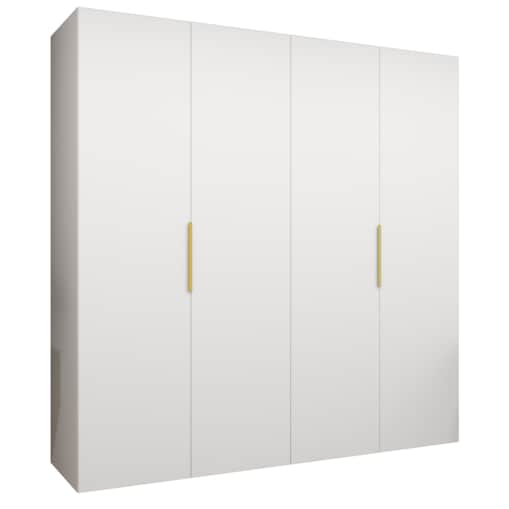 Szafa uchylna otwierana MARBELLA 1 200 wys. 202 cm Biały + u. Złoty
