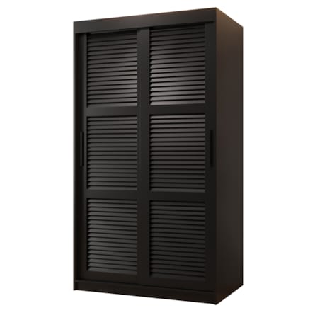 Szafa przesuwna Garderoba ŻALUZJA 100 czarny
