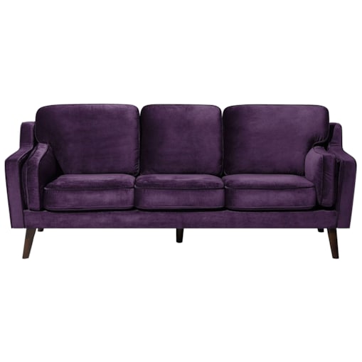 Sofa 3-osobowa welurowa fioletowa LOKKA