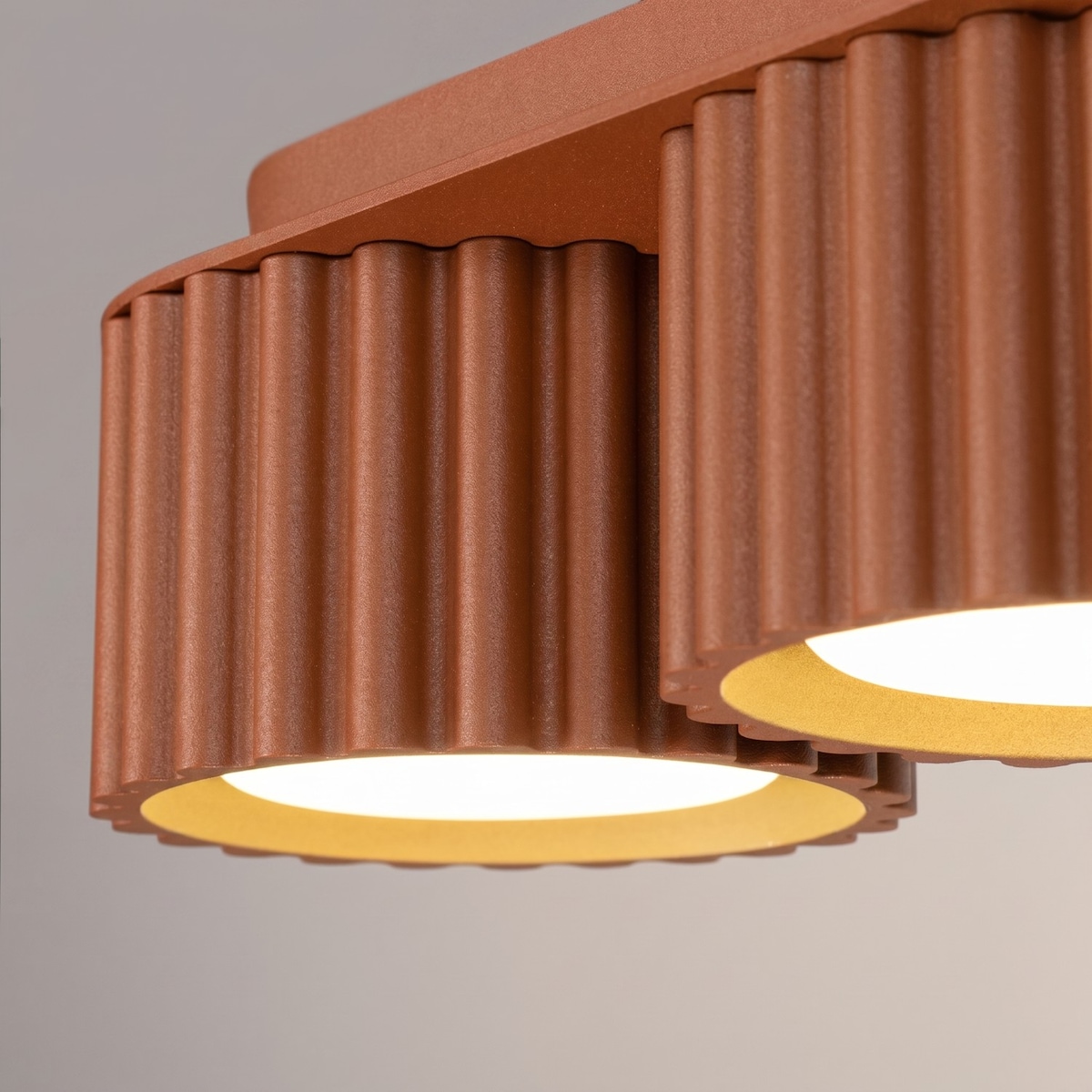 Plafon AURA 3 ochra czerwona Gx53