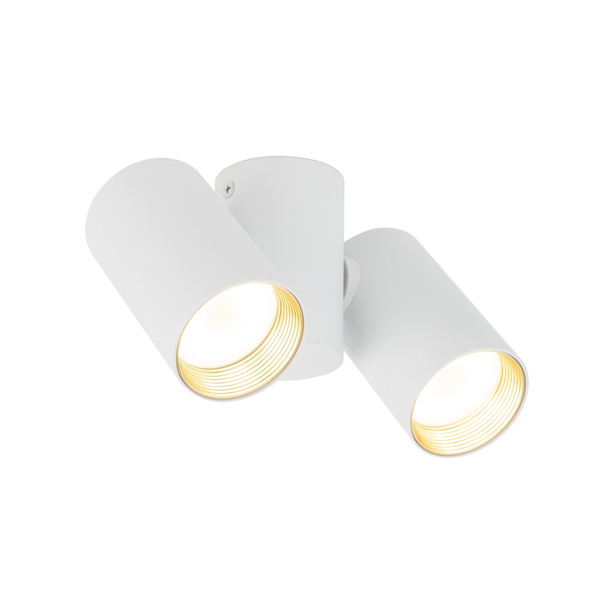 Lampa sufitowa spot TK Lighting AMIS White 2xGU10 biała ze złotym akcentem ruchome reflektory downlight 10975