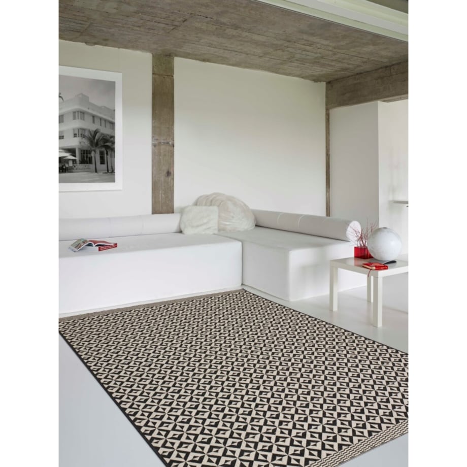 Dywan Modern Geometric black/beige 120x170cm, 120 x 170 cm