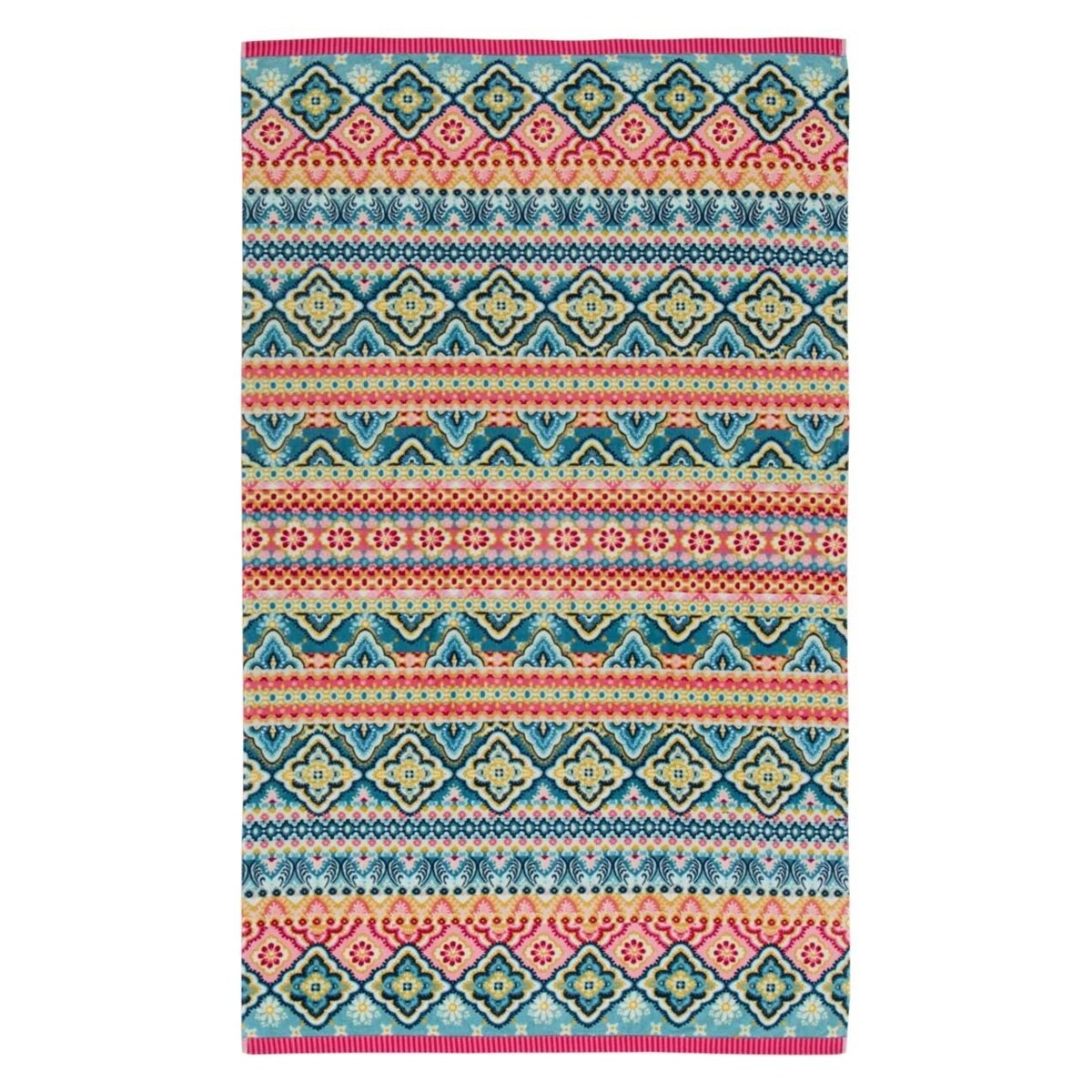 Duży ręcznik plażowy, stylowy ręcznik kąpielowy, 100% welur bawełniany - azteckie, egzotyczne wzory, PiP Studio