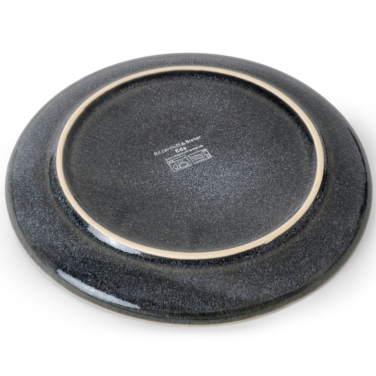 EDA Zestaw obiadowy 6 os. (24 el.), niebieski/szary/beżowy