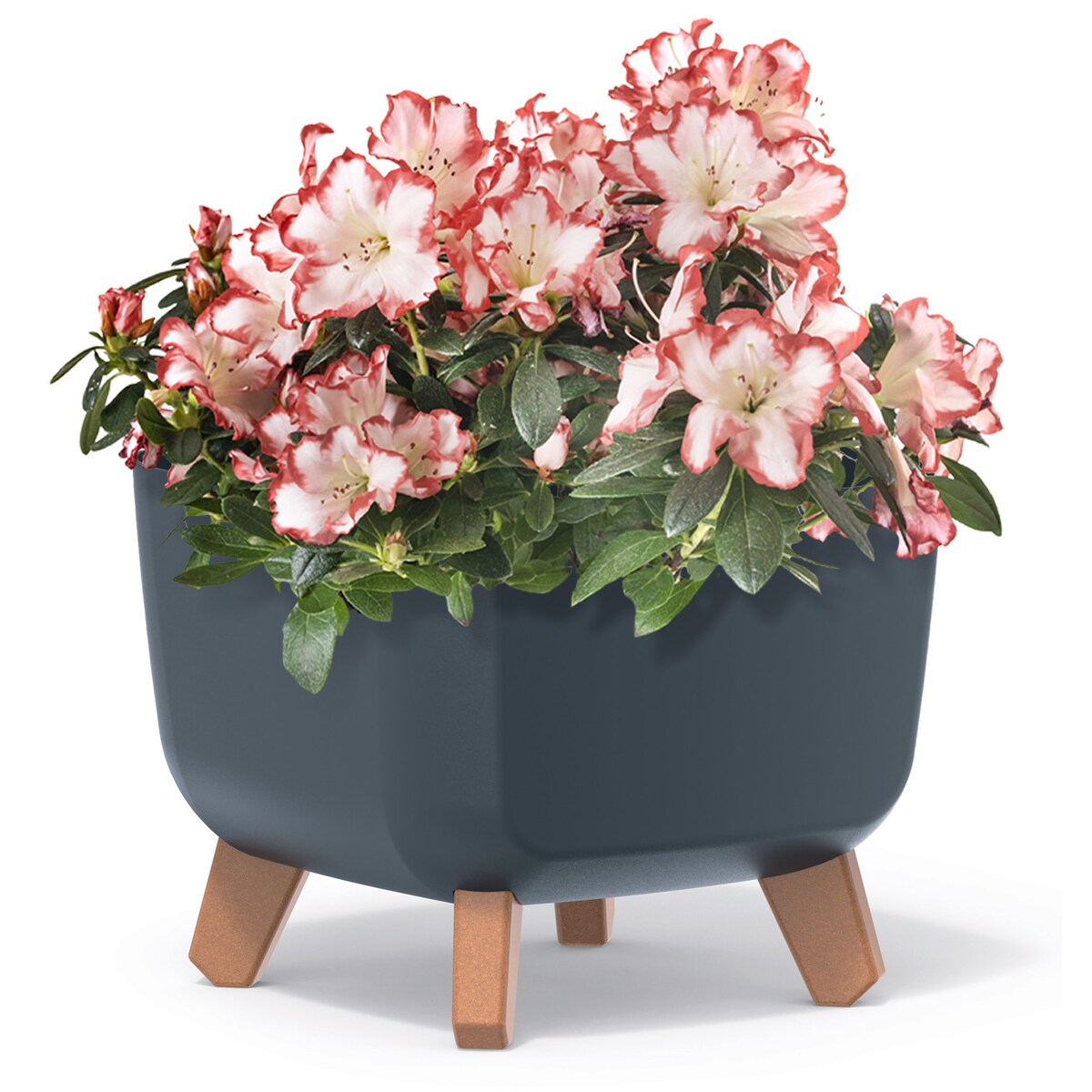 Donica Na Cmentarz Doniczka Na Nóżkach Na Wszystkich Świętych Antracytowa 24 Cm