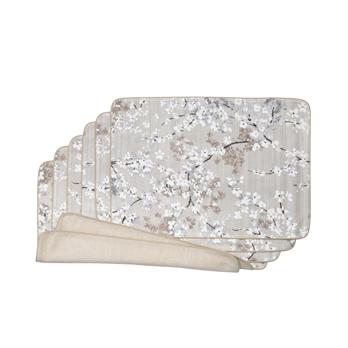 Dwustronne podkładki z motywem gałązek Twigs & Mirha – komplet 6 szt.