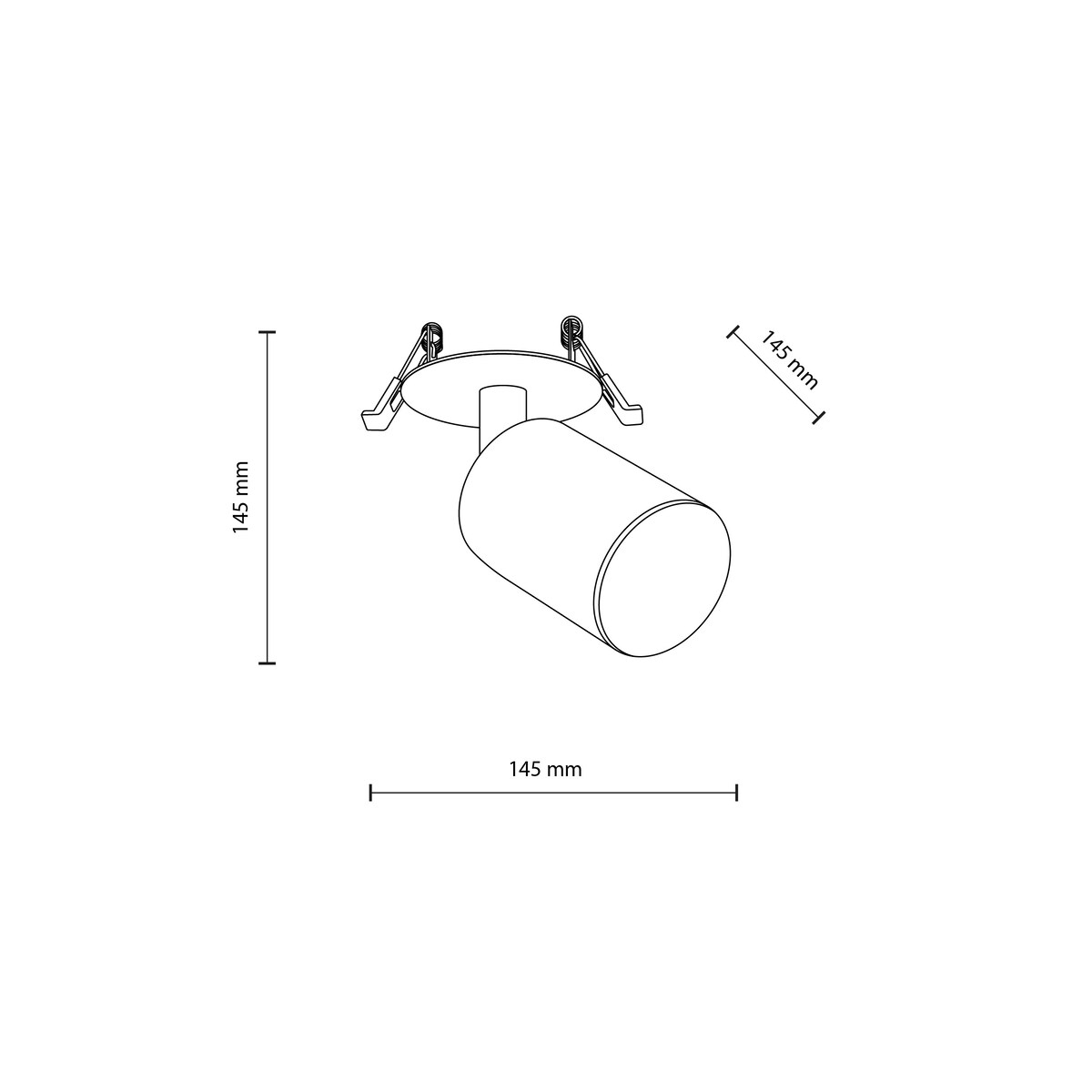 Reflektor podtynkowy spot TK Lighting NEX White GU10 biały ruchomy metal 1x max 10W
