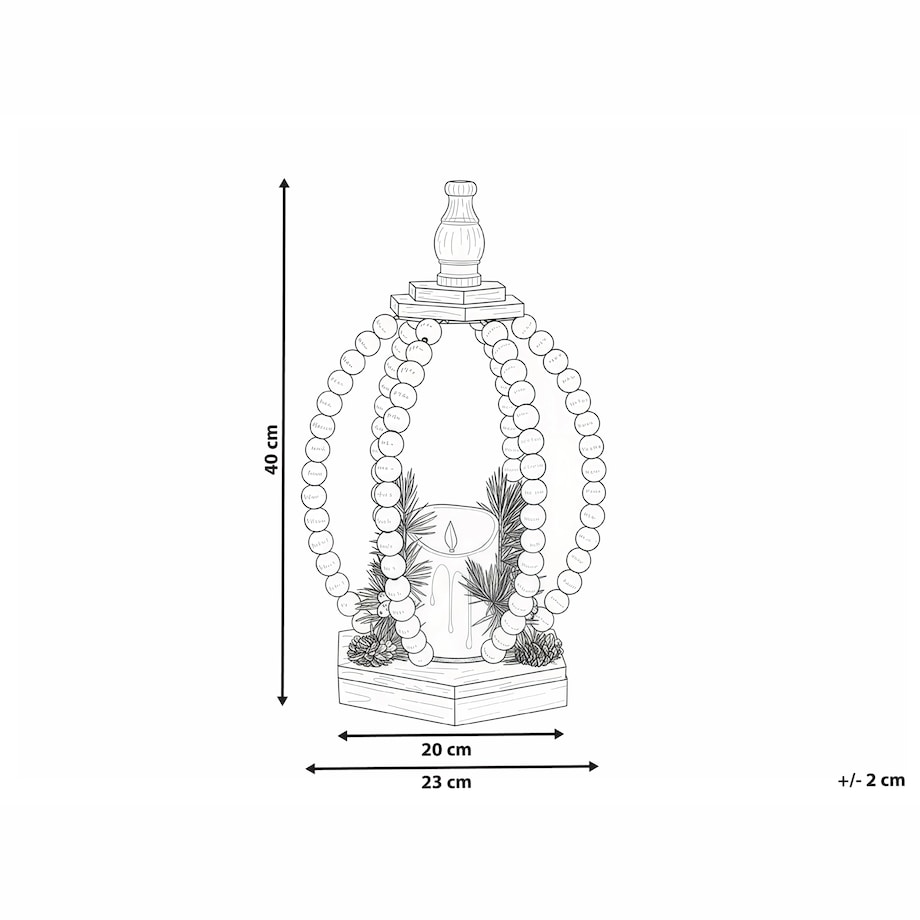 Dekoracja świąteczna LED PAJARVI 40 cm Jasnobrązowy