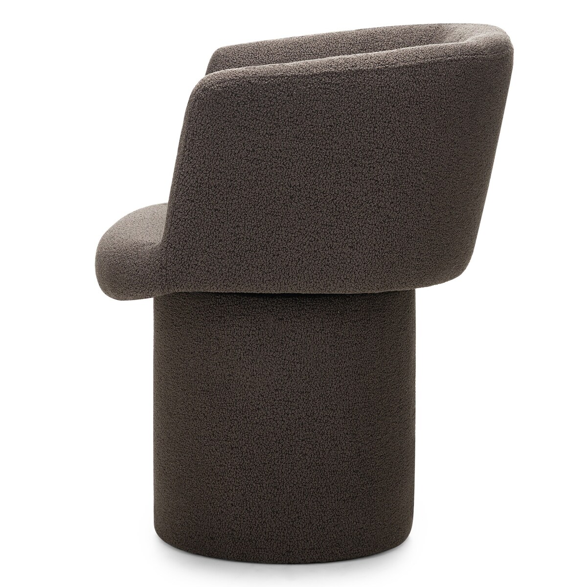 Fotel obrotowy, bouclé, ciemnobrązowy Haco