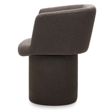 Fotel obrotowy, bouclé, ciemnobrązowy Haco