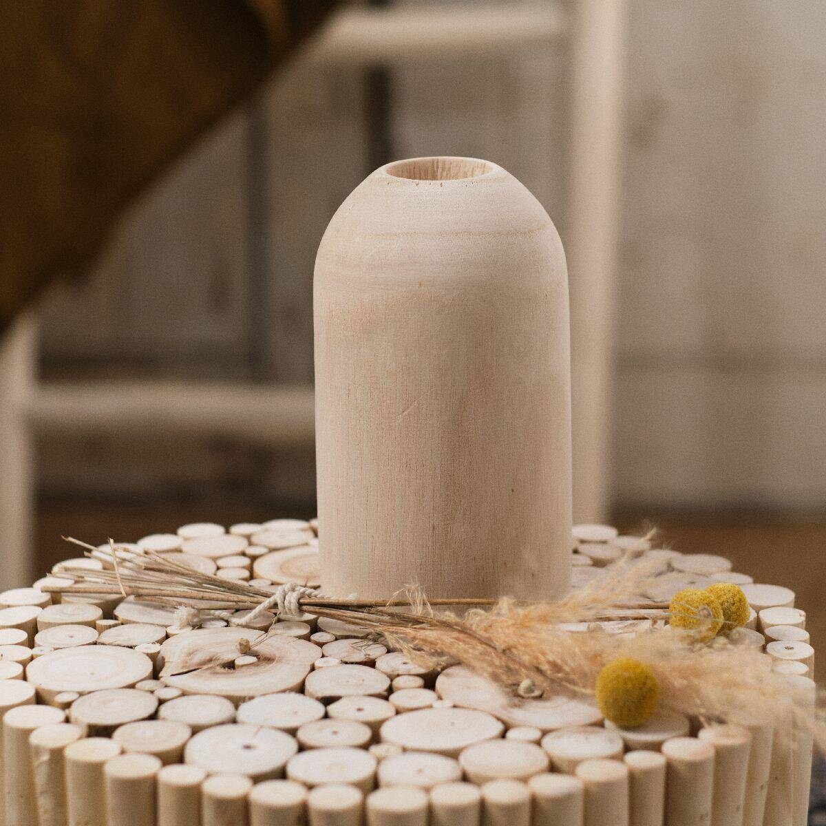 Dekoracja, wazon drewniany Pure