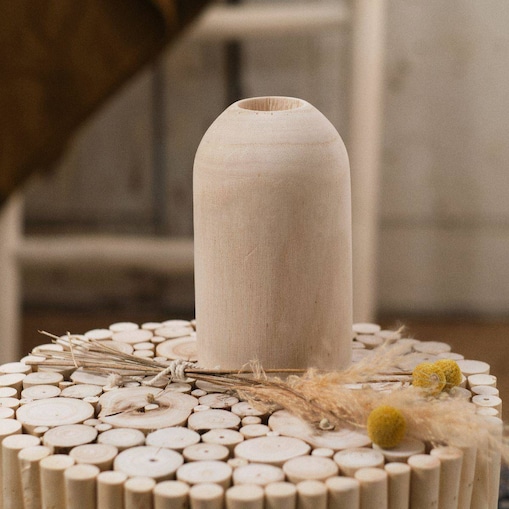 Dekoracja, wazon drewniany Pure