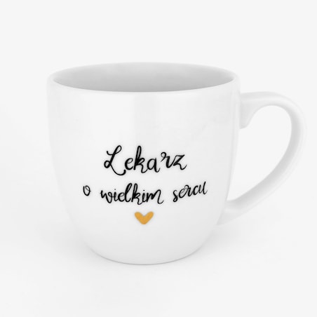 Lekarz o wielkim sercu 300 ml ze złotym sercem | prezent dla lekarza na Dzień Lekarza