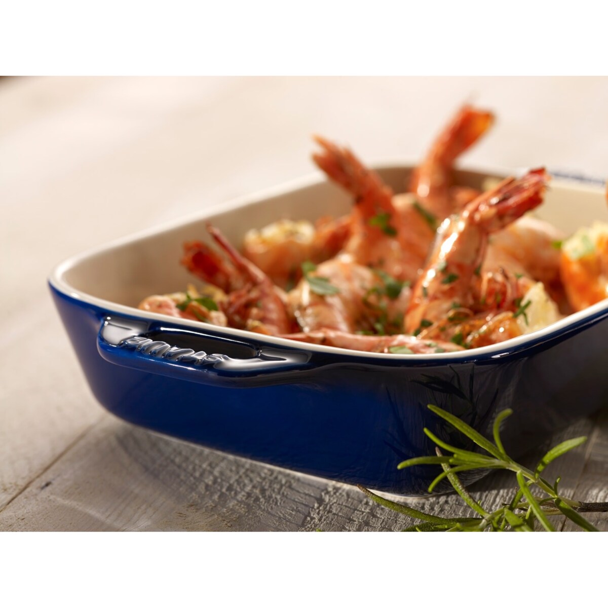 Prostokątny półmisek ceramiczny Staub - 400 ml, Niebieski