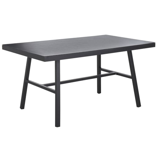 Stół ogrodowy metalowy 150 x 90 cm czarny CANETTO