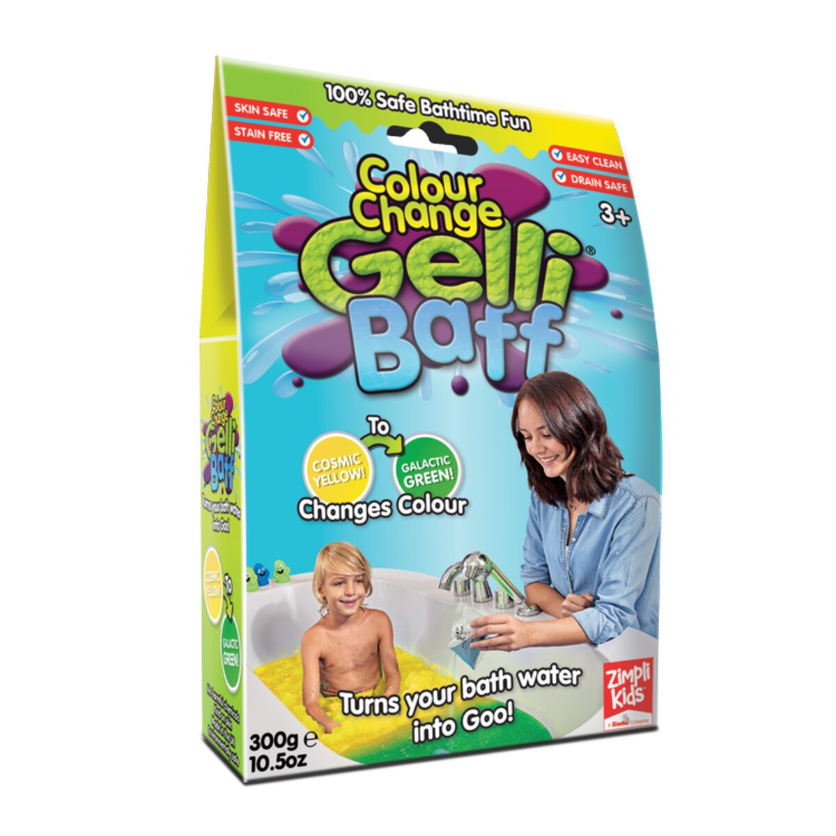 Magiczny proszek do kąpieli, Gelli Baff Colour Change, kosmiczny żółty, 3+, Zimpli Kids