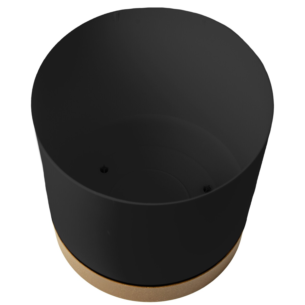 Doniczka Ogrodowa 14,8Cm Z Podstawką Do Domu Donica Plastikowa Antracyt