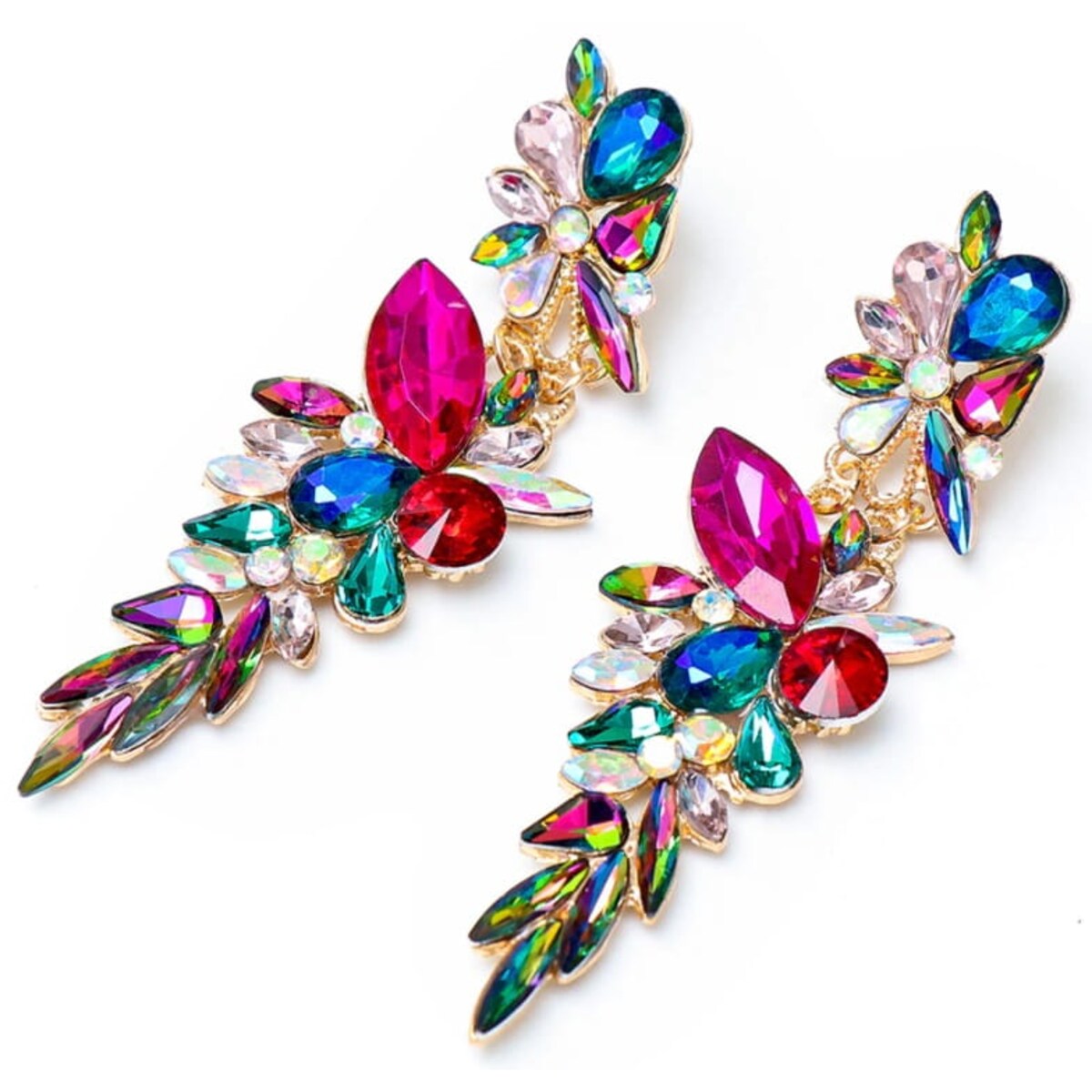 Kolczyki kolorowe unikatowe wizytowe okazałe