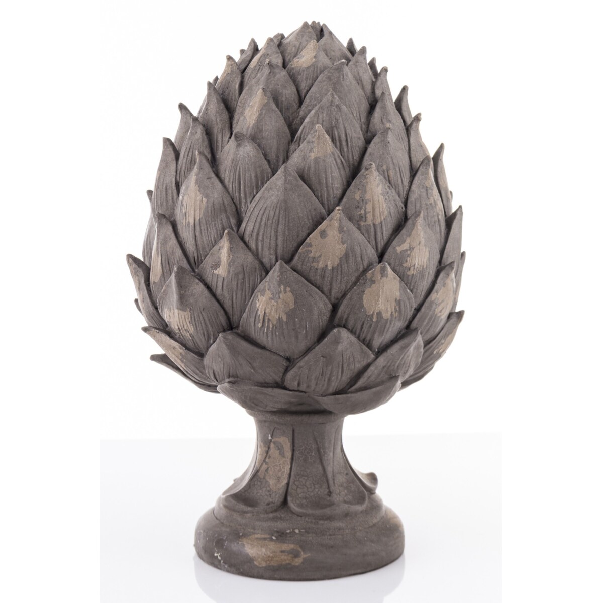 Ozdoba - karczoch 35x20x20 szary kulisty