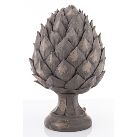 Ozdoba - karczoch 35x20x20 szary kulisty