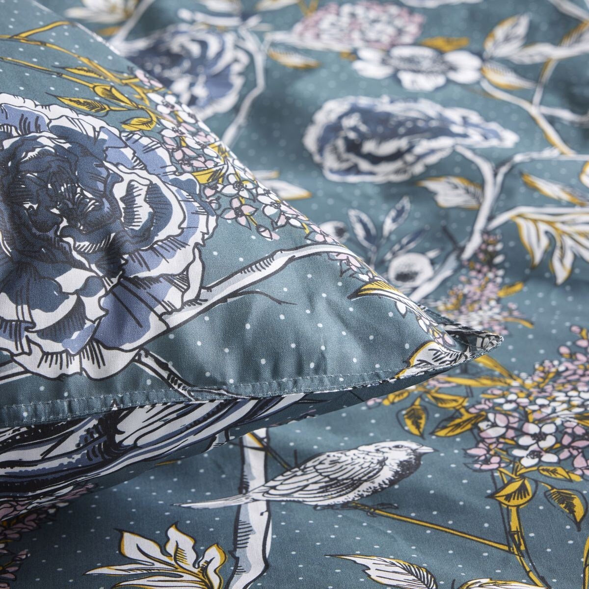 Komplet pościeli 200x200 cm KWIATY I PTAKI