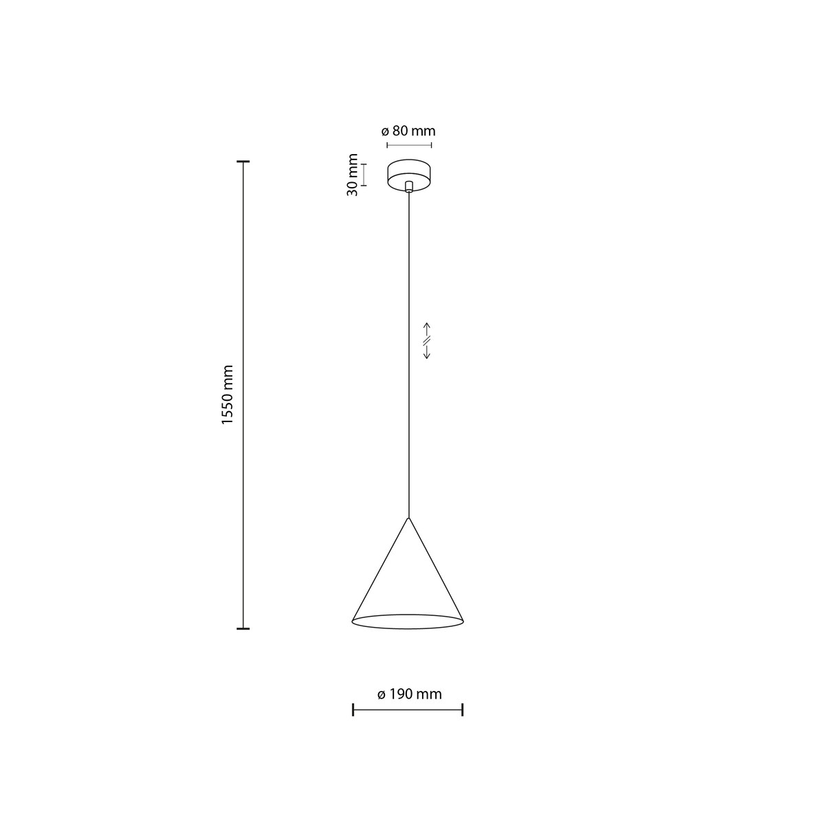 Lampa wisząca TK Lighting CONO ORANGE 10075, metalowa, E27, regulowana wysokość 140 cm, pomarańczowa do kuchni i salonu