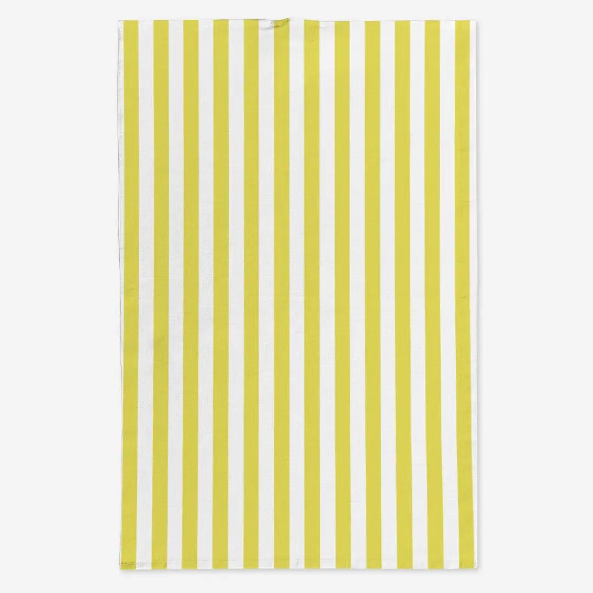 Lniany ręcznik kuchenny - źółte paski - 2 cm