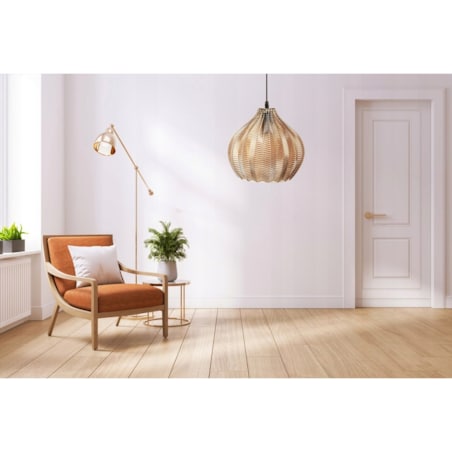 Lampa Sufitowa Wisząca Szklana Retro Szkło