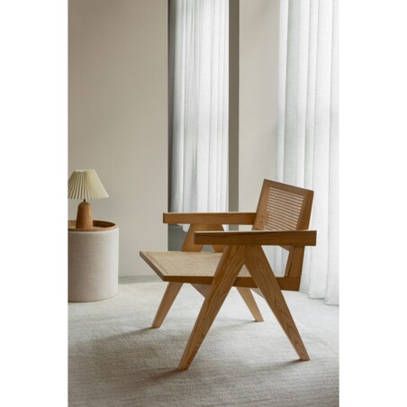 Fotel drewniany z plecionką wiedeńską Kiemer naturalny