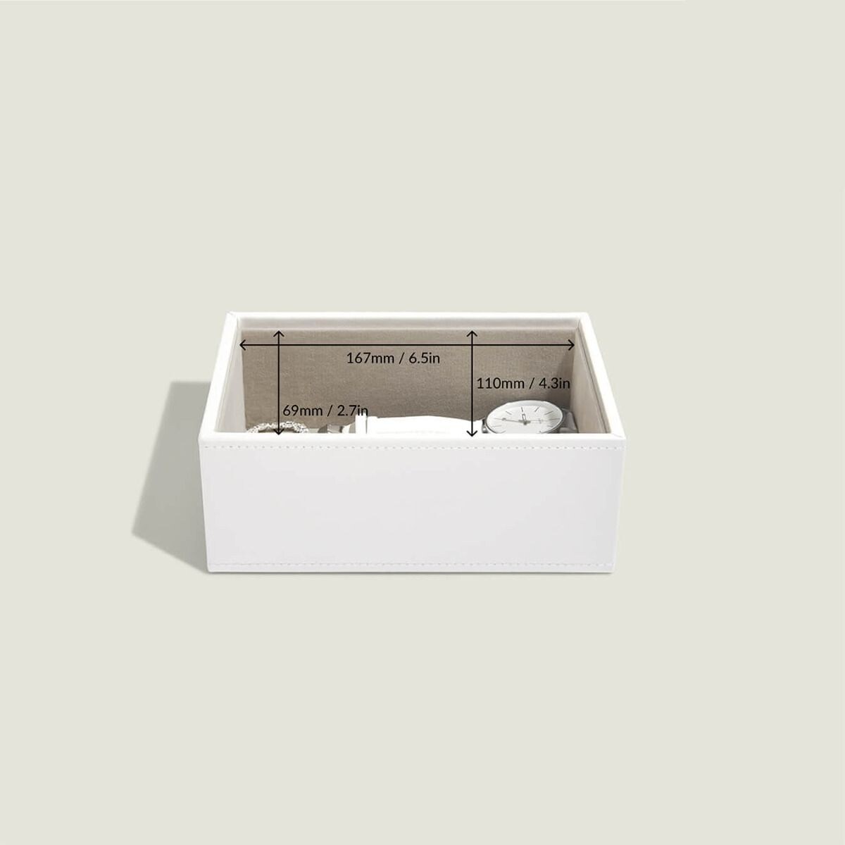 Szkatułka na biżuterię Stackers open mini biała