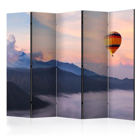 Parawan dwustronny Pejzaże 225x172 cm 5-częściowy wielokolorowy