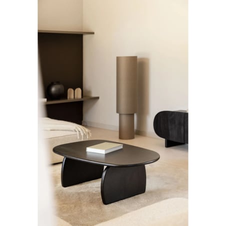 Stolik kawowy owalny 110x70 cm z drewna mango Agathe