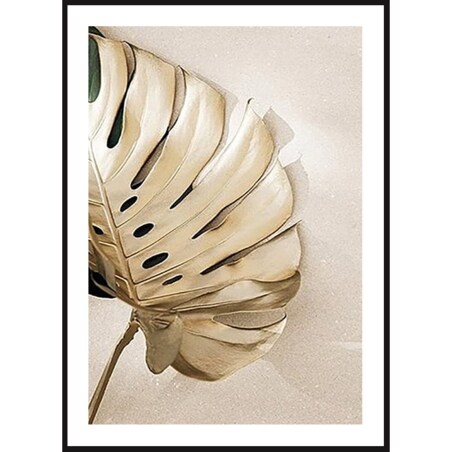 Poster Story, Plakat, Obraz - Złota Monstera No6, wymiary 70 x 100 cm