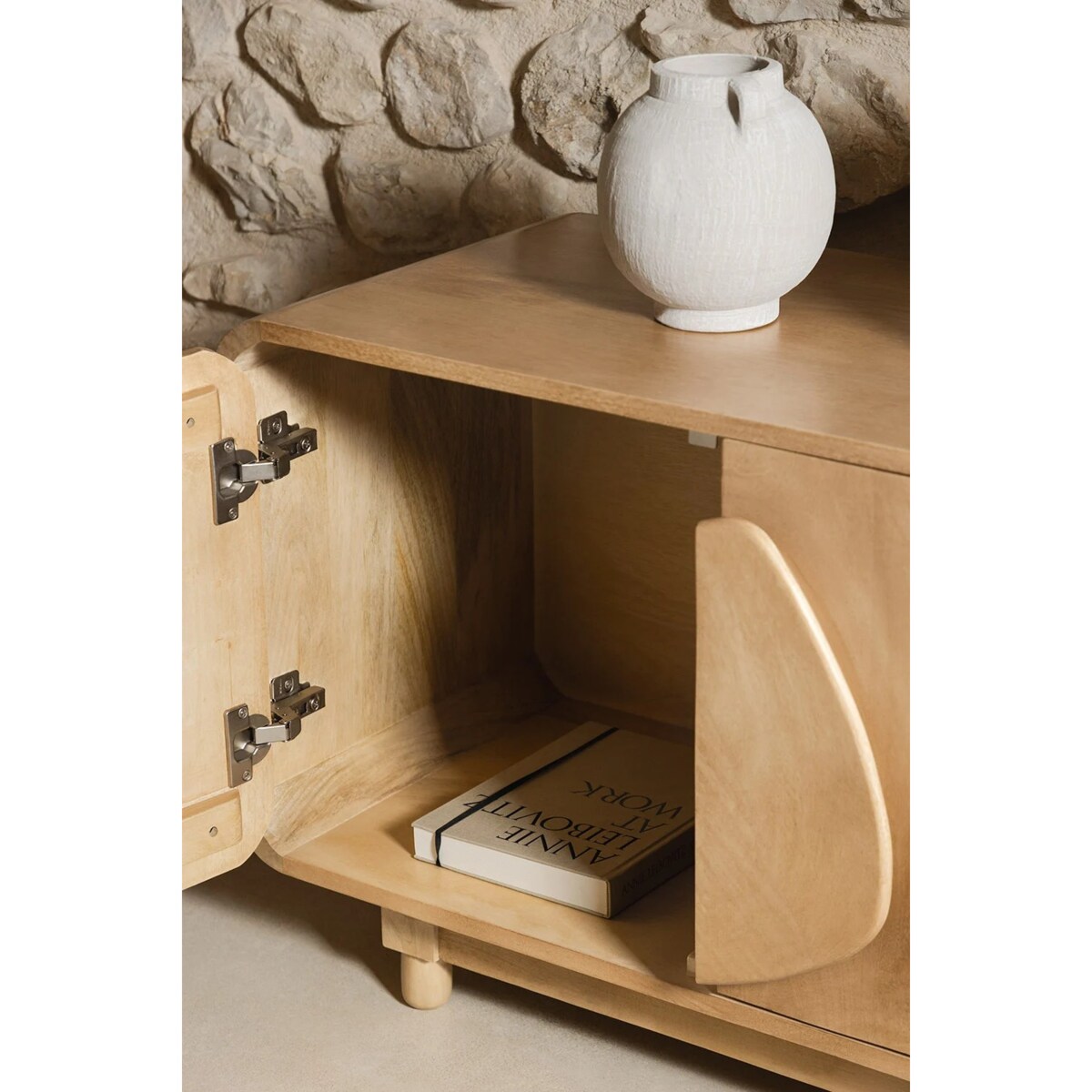 Szafka RTV z drewna mango Joel 180x40 cm