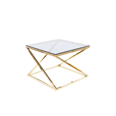 Ława LIAM 60x60 dymiona/złota