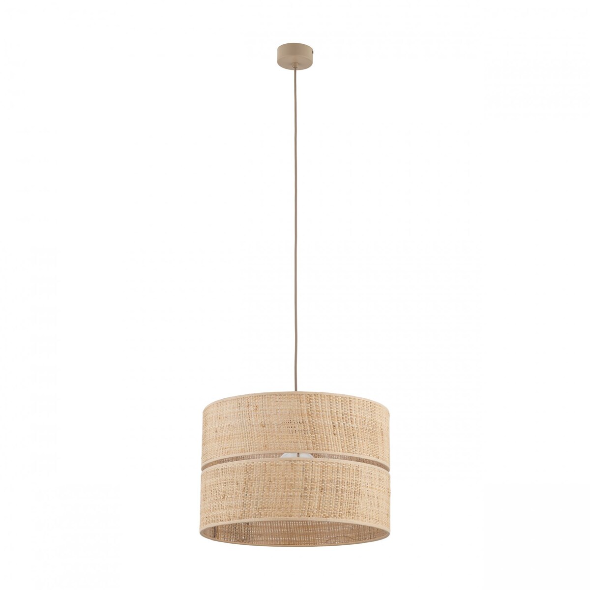 Lampa wisząca TK Lighting CALMA 380 11601 beżowa rafia E27 38 cm