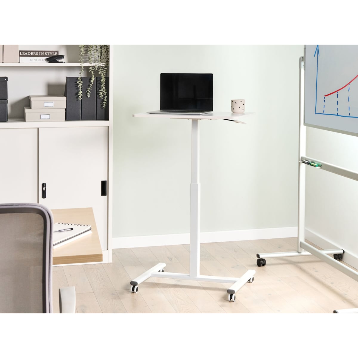 Regulowany stolik pod laptopa ACADEMIA 65 cm 48 cm Biały