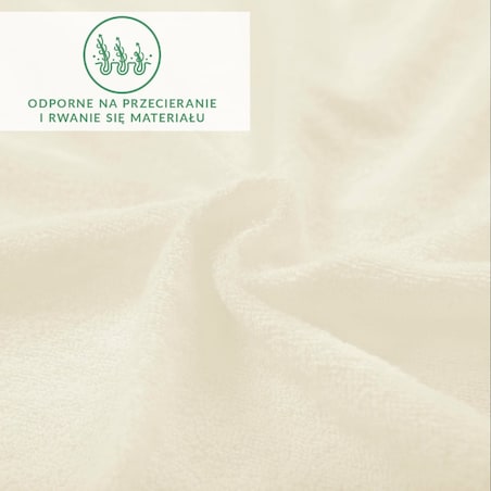 Prześcieradło z bawełny frotte z gumką 120x200 kolor ecru