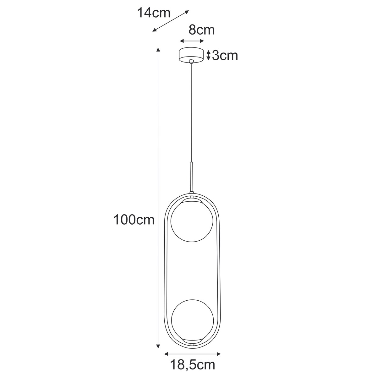 Lampa wisząca K-5392 z serii RITUS