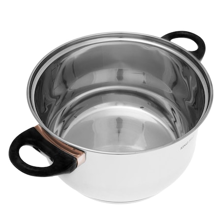 Zestaw garnków stalowych 12 ele. garnki na indukcję komplet Jumbo Rosegold KINGHOFF