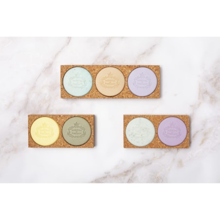 Mydło cytrynowe i eukaliptus w pudełku z korka 2x50g